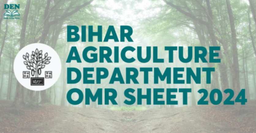 Bihar Agriculture Department OMR Sheet 2024