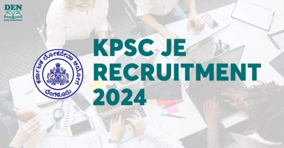 KPSC JE Recruitment 2024 Out, Check Here!