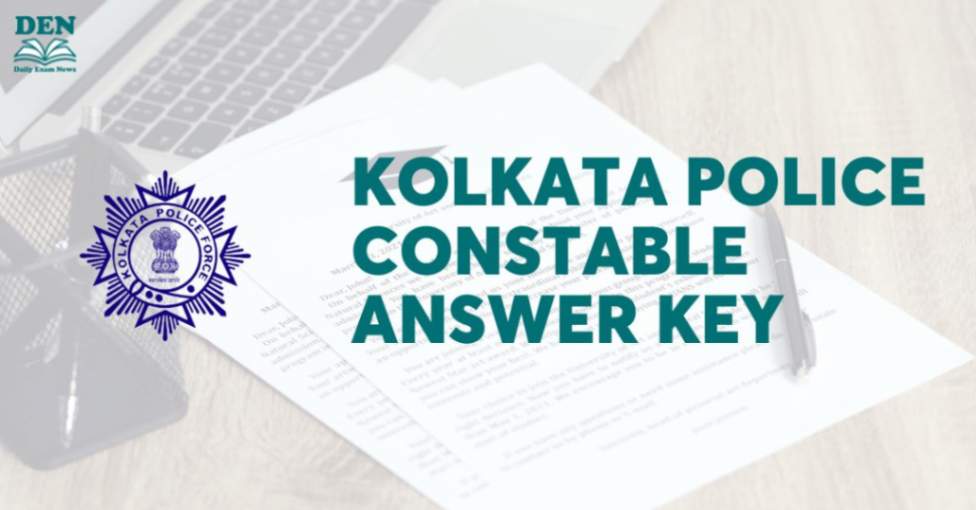 Kolkata Police Constable Answer Key
