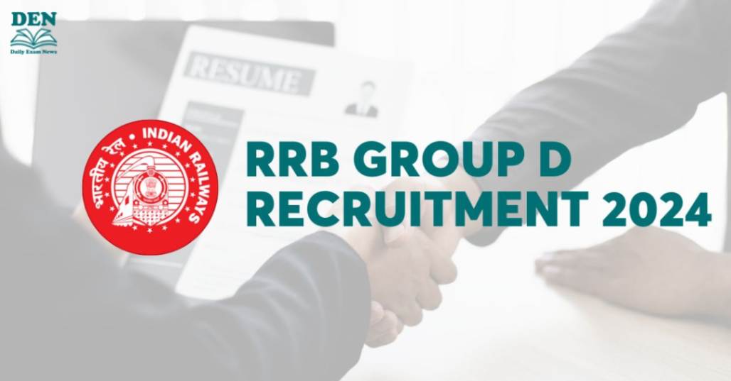 RRB Group D Recruitment 2024, Apply Here!