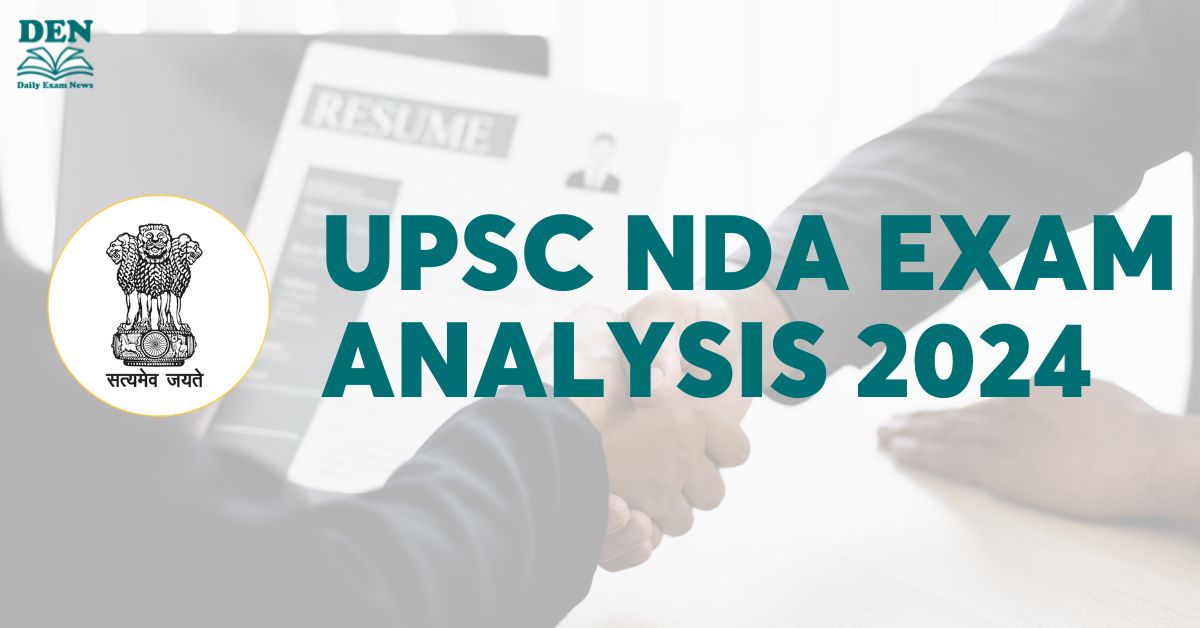 UPSC NDA Exam Analysis 2024