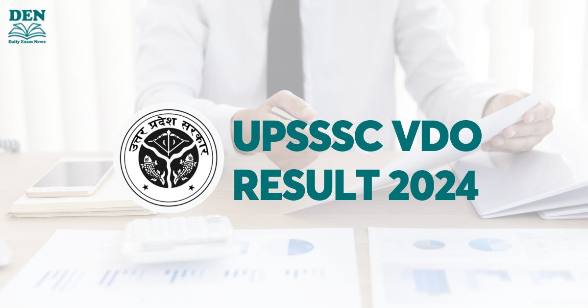 UPSSSC VDO Result 2024, Download PDF Here!