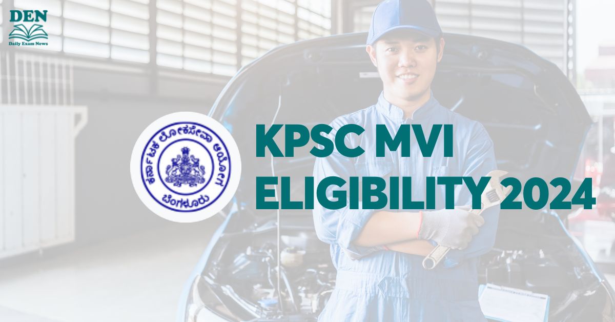 KPSC MVI Eligibility 2024: Check Age, Education & Nationality!