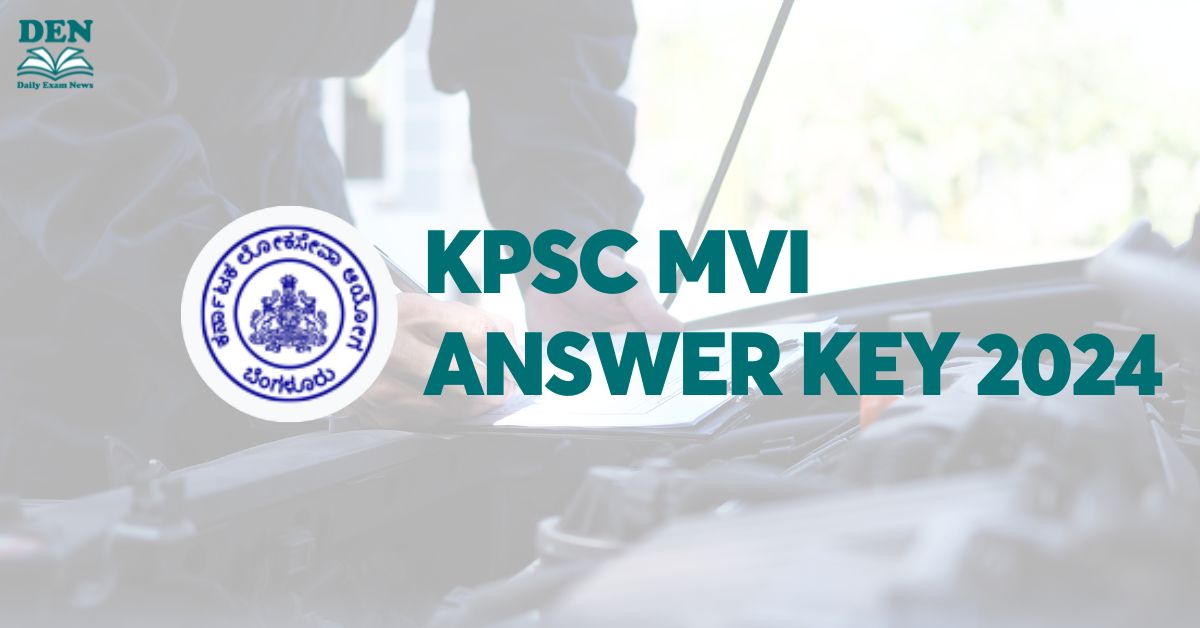 KPSC MVI Answer Key 2024, Download Here!