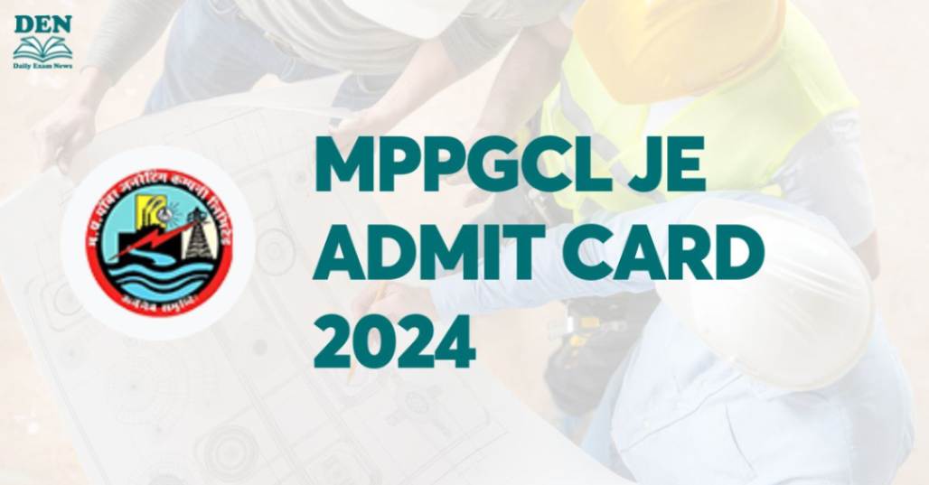 MPPGCL JE Admit Card 2024