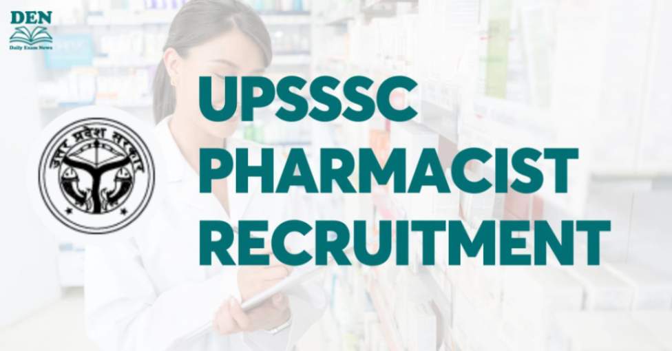 UPSSSC Pharmacist Recruitment