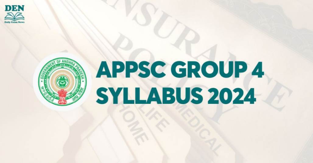 APPSC Group 4 Syllabus 2024, Download Here!
