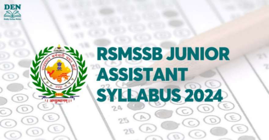 RSMSSB Junior Assistant