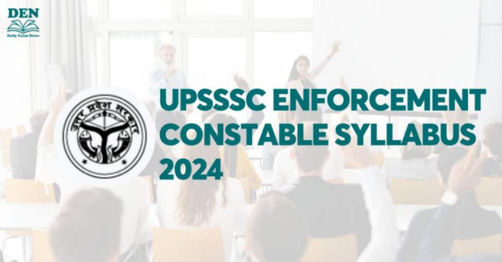 UPSSSC Enforcement Constable