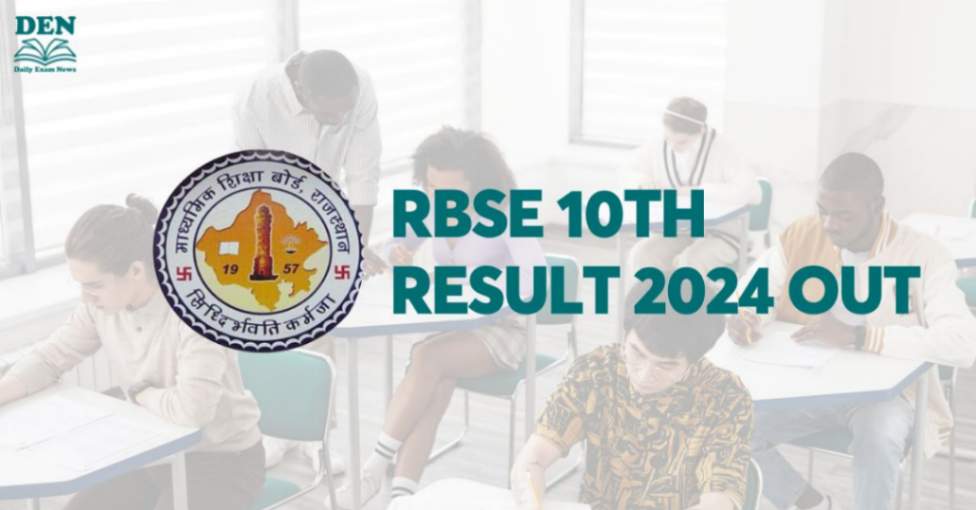 RBSE 10th Result 2024 Out, Download Here!