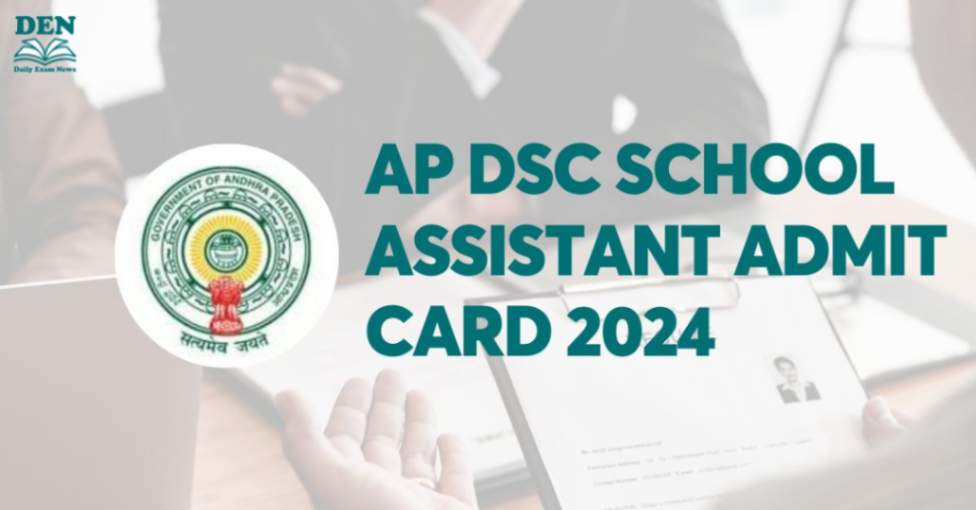 AP DSC School Assistant Admit Card 2024