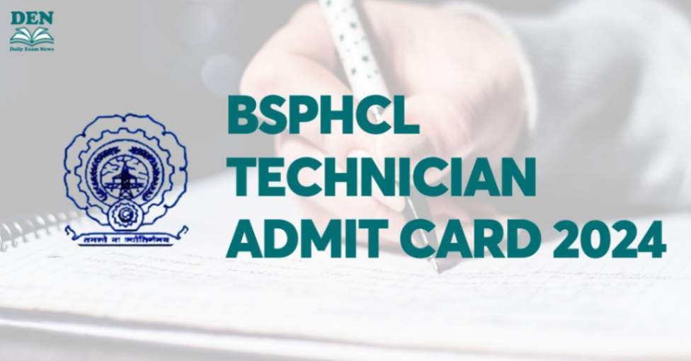 BSPHCL Technician Admit Card 2024