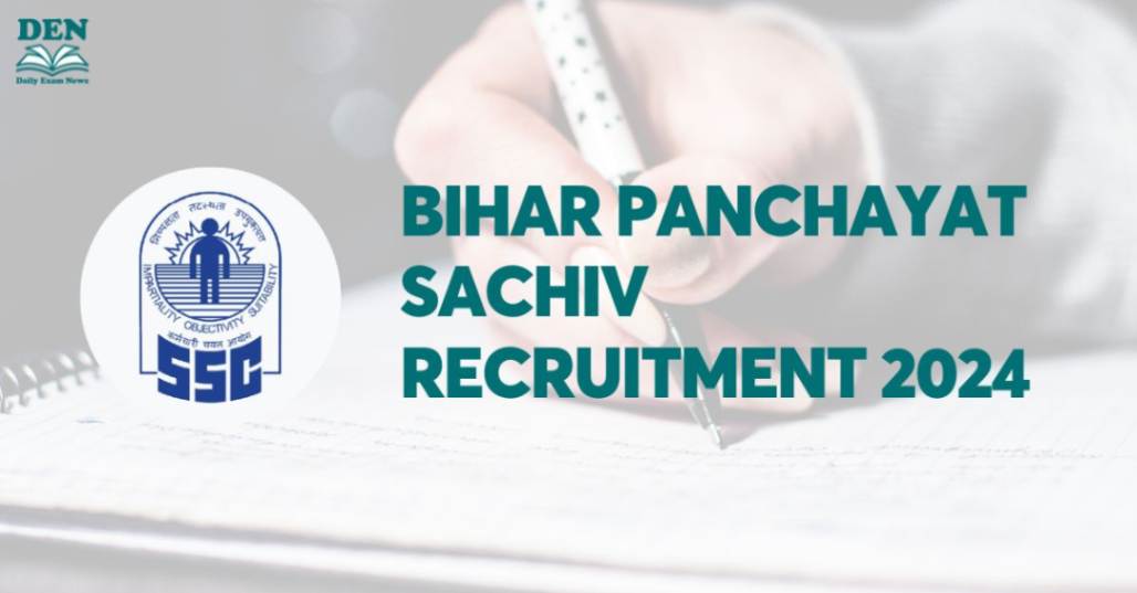 Bihar Panchayat Sachiv Recruitment 2024, Apply Now!