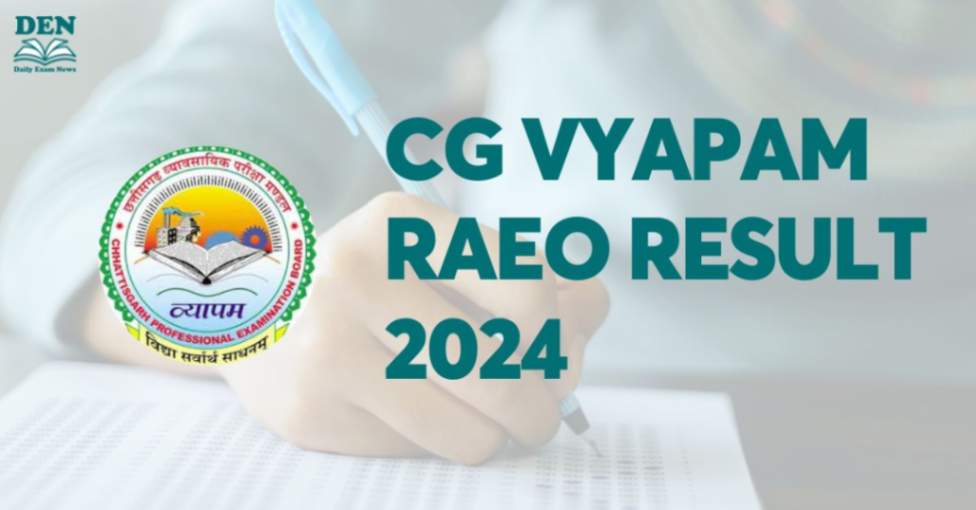 CG Vyapam RAEO Result 2024