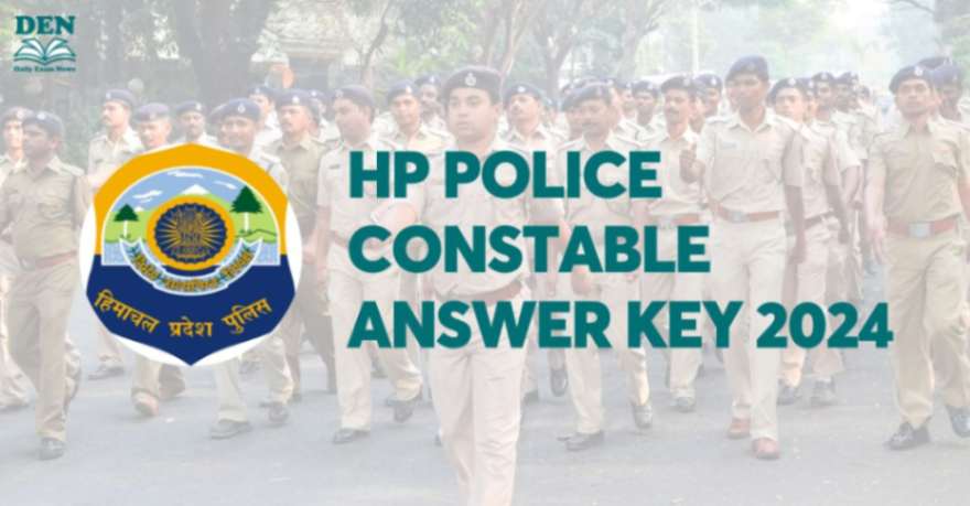 HP Police Constable Answer Key 2024