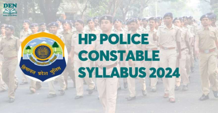 HP Police Constable Syllabus 2024, Download!