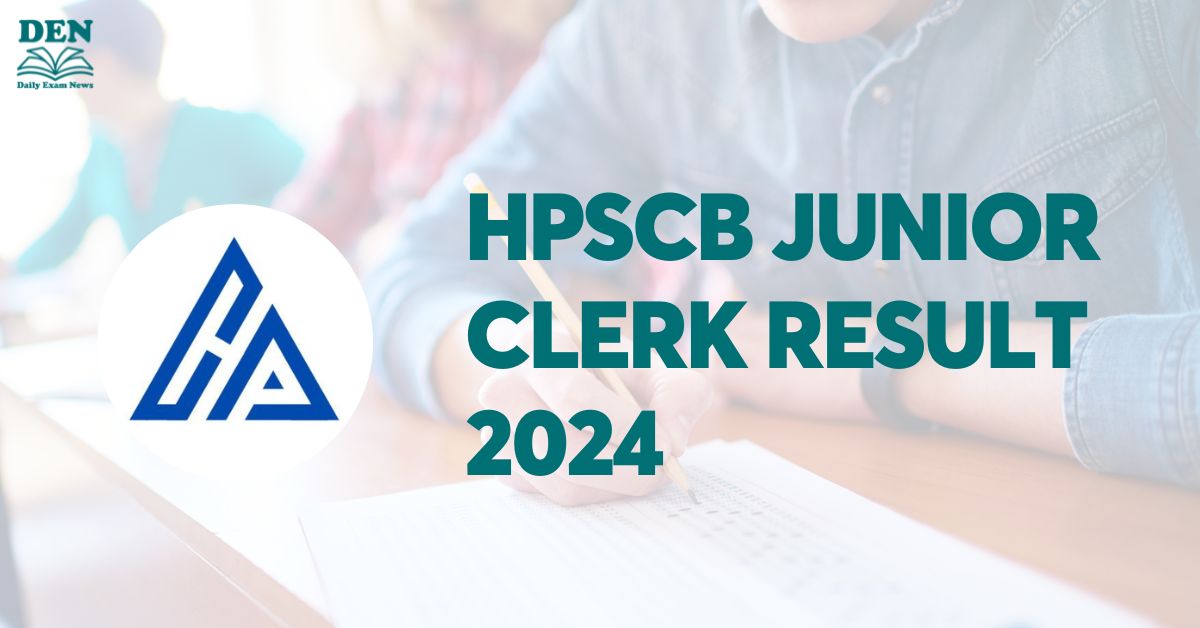 HPSCB Junior Clerk Result