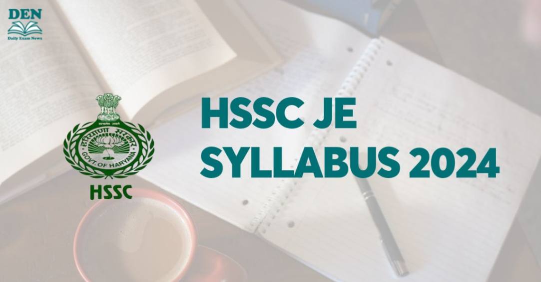 HSSC JE Syllabus 2024