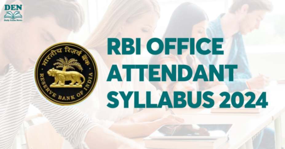 RBI Office Attendant Syllabus 2024