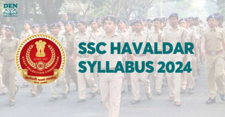 SSC Havaldar Syllabus 2024, Download here!