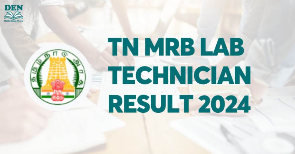 TN MRB Lab Technician Result 2024