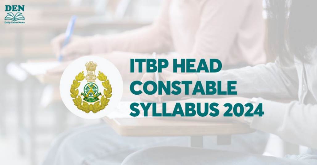 ITBP Head Constable Syllabus