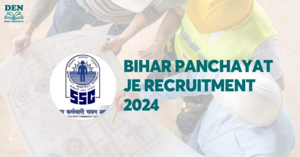 Bihar Panchayat JE Recruitment 2024, Apply for 104 Vacancies!