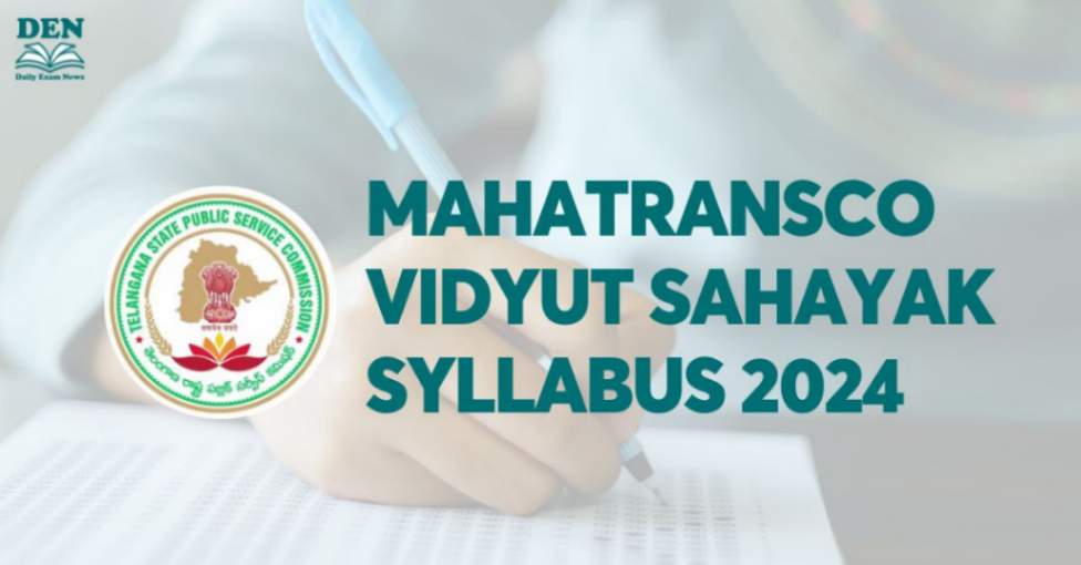 MAHATRANSCO Vidyut Sahayak Syllabus