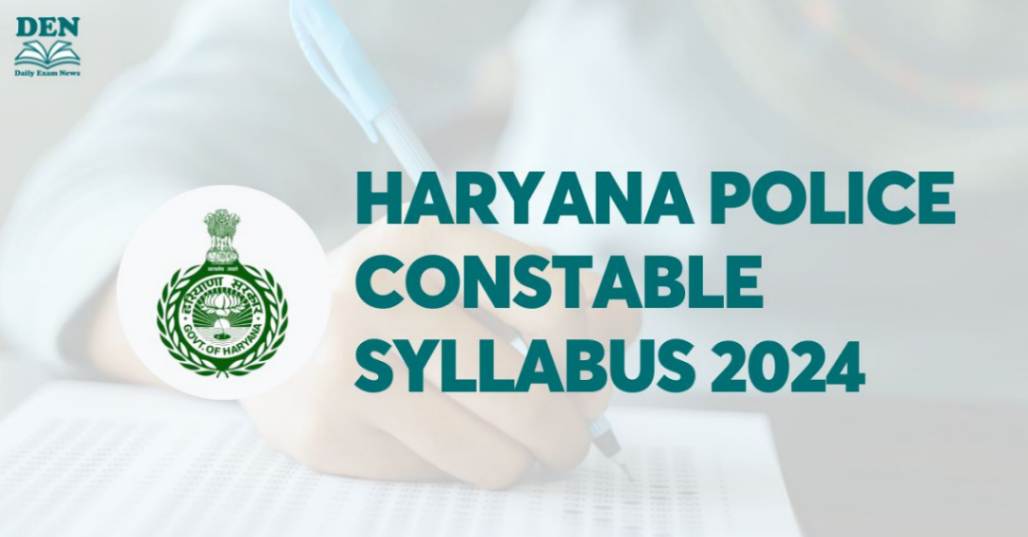 Haryana Police Constable Syllabus