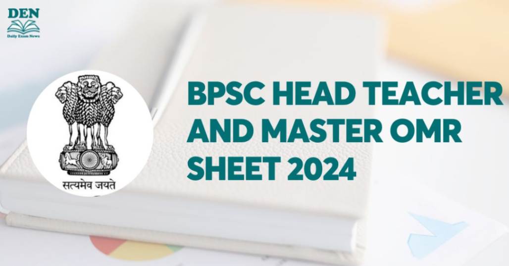 BPSC Head Teacher and Master OMR Sheet 2024