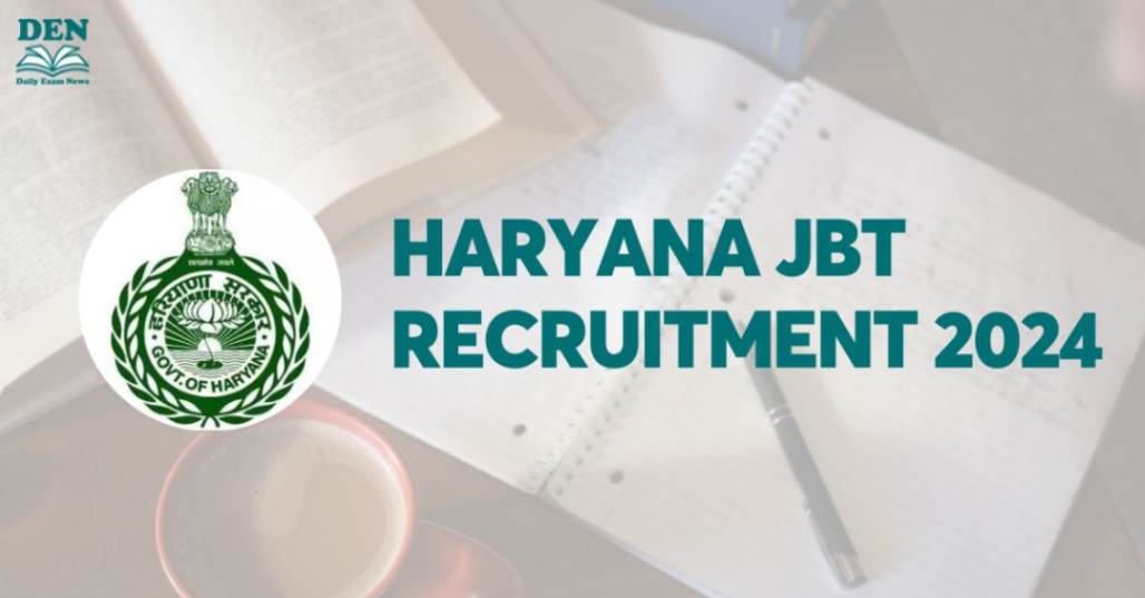 Haryana JBT Recruitment 2024