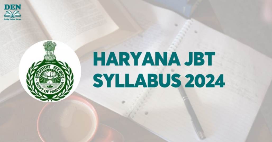 Haryana JBT Syllabus 2024