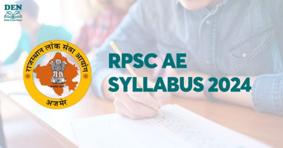 RPSC AE Syllabus 2024, Check Subjects & Topics!