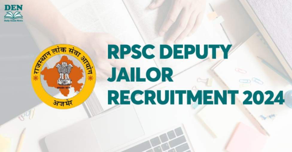 RPSC Deputy Jailor Recruitment 2024