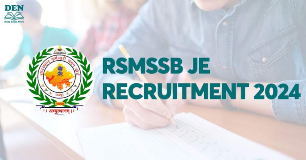 RSMSSB JE Recruitment 2024, Check Eligibility Here!