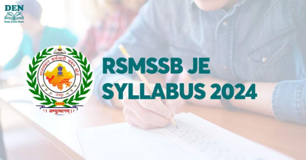 RSMSSB JE Syllabus 2024, Download Syllabus PDF!