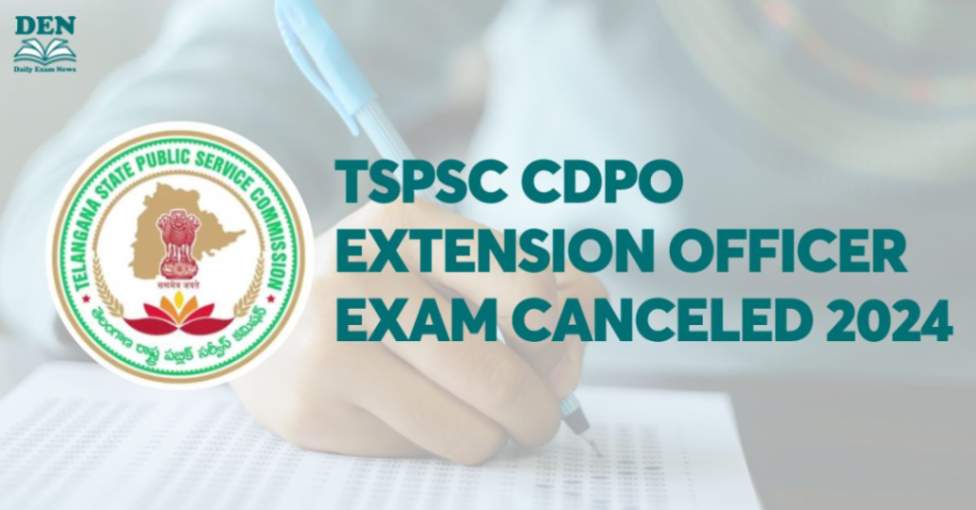 TSPSC CDPO Extension Officer Exam Canceled 2024: See Here!