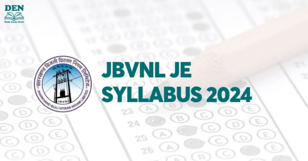 JBVNL JE Syllabus