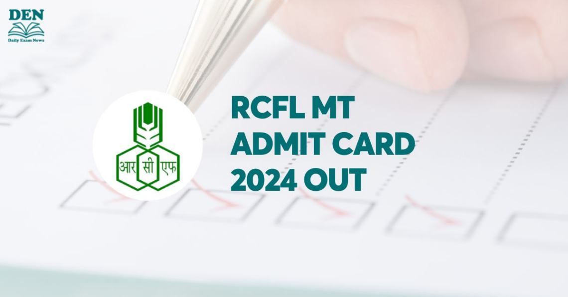 RCFL MT Admit Card