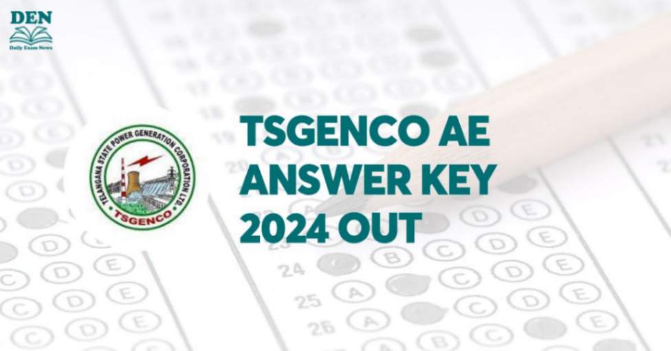 TSGENCO AE Answer Key 2024 Out, Download Here!