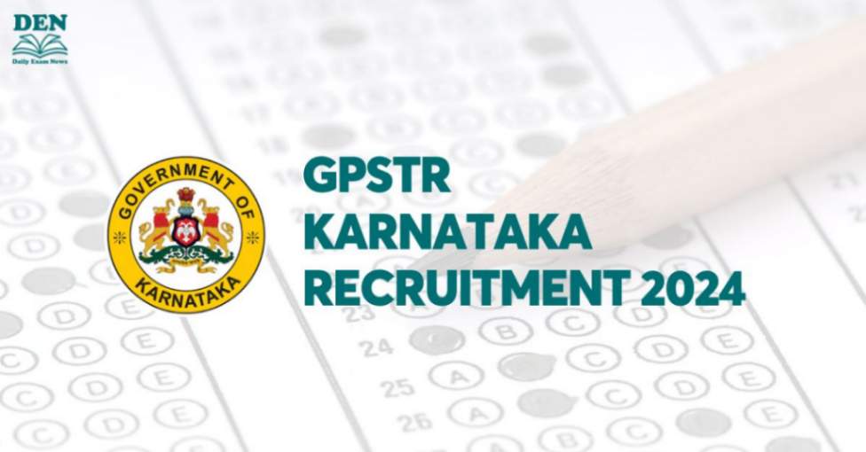 GPSTR Karnataka Recruitment 2024: Apply Here, Check Vacancies!
