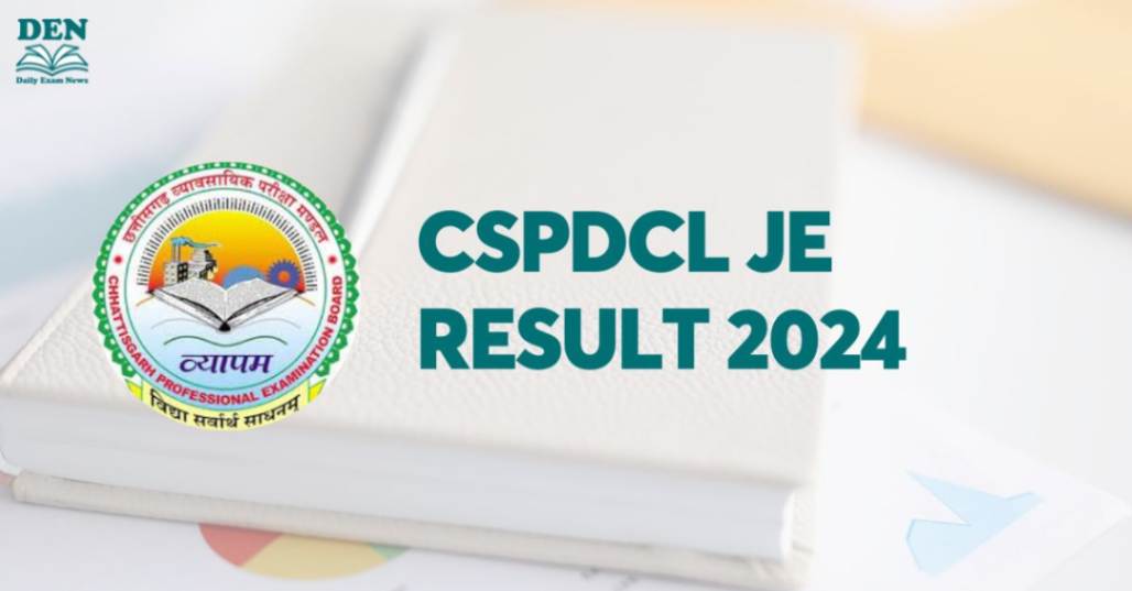 CSPDCL JE Result 2024, Download and Check the Merit List!