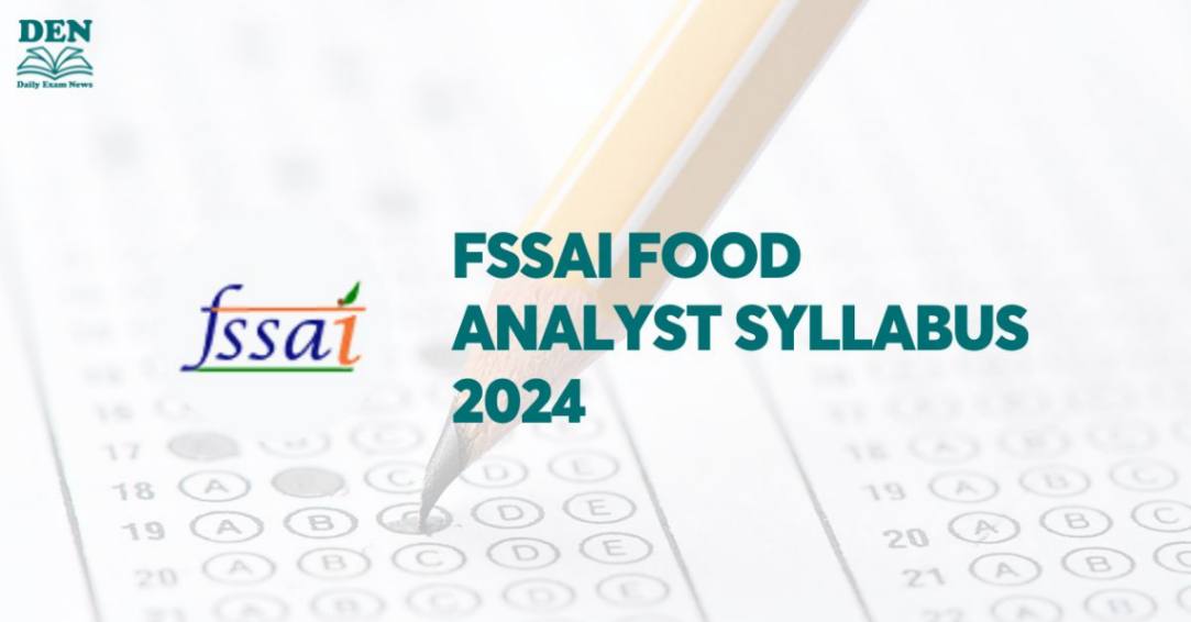 FSSAI Food Analyst Syllabus