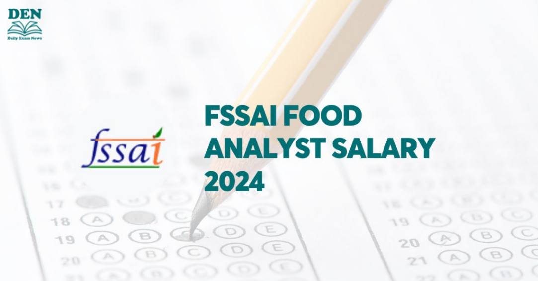 FSSAI Food Analyst Salary