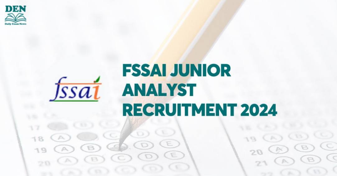 FSSAI Junior Analyst Recruitment