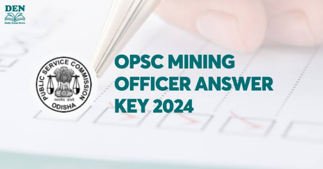 OPSC Mining Officer Answer Key