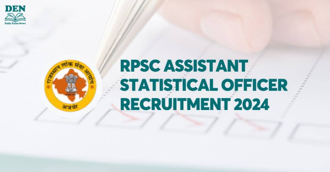 RPSC Assistant Statistical Officer Recruitment