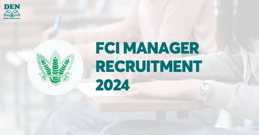 FCI Manager Recruitment