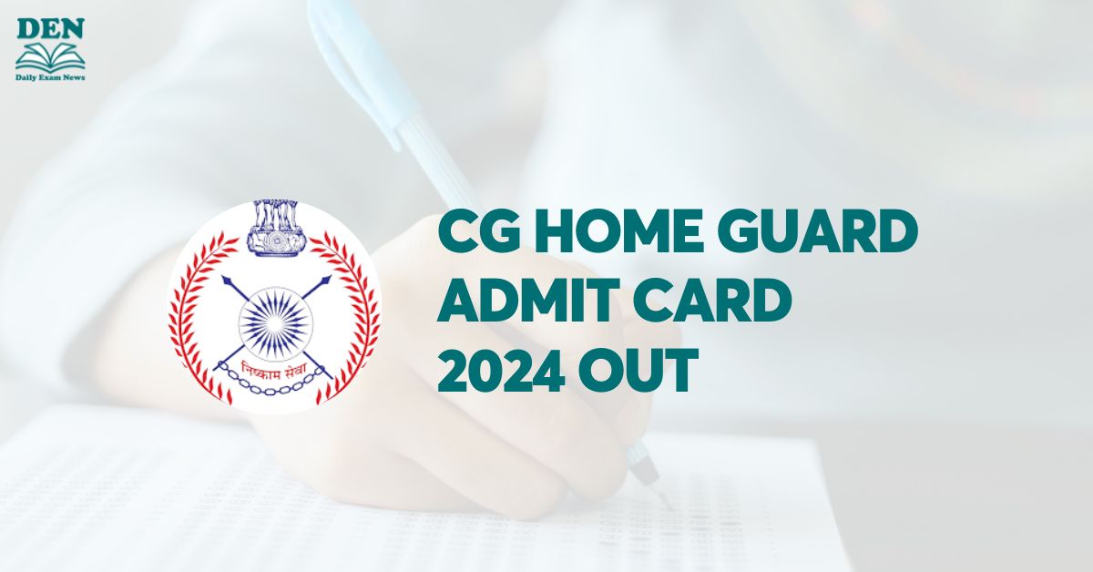 CG Home Guard Admit Card