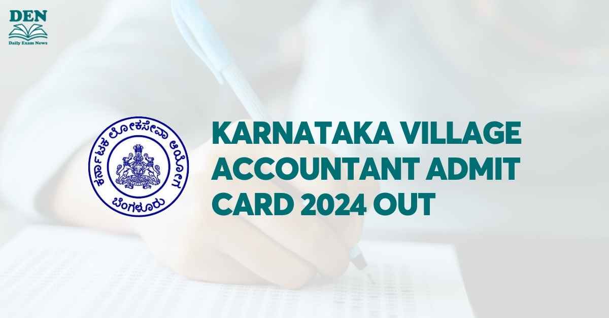 Karnataka Village Accountant Admit Card